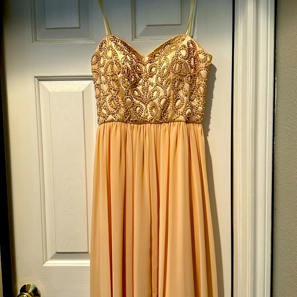 Beautiful cream colored formal dress